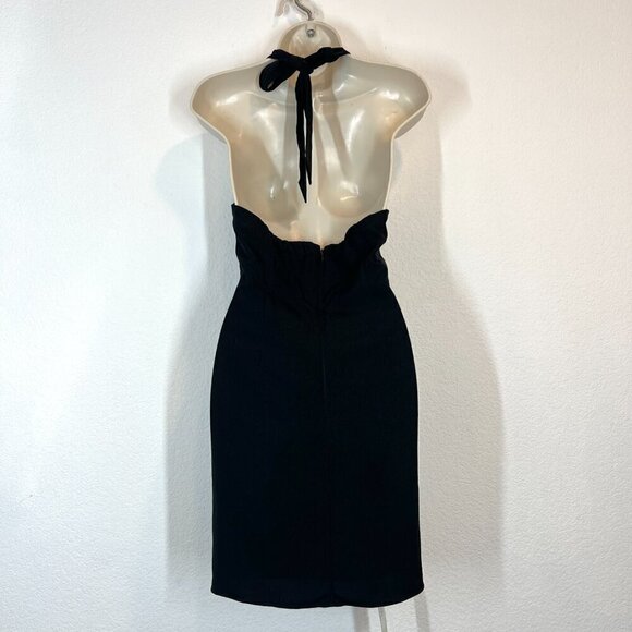 Abercrombie Black Dress Black Mini Halter Party Medium Petite - Picture 6 of 13